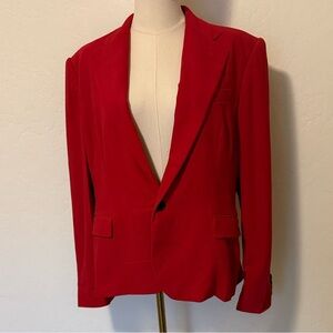 Ralph Lauren Black Label Wool and Silk Red Blazer - size 14